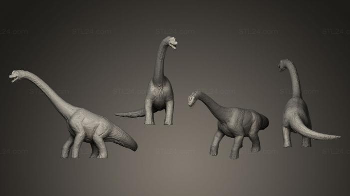 Статуэтки животных (Брахиозавр, STKJ_0172) 3D модель для ЧПУ станка